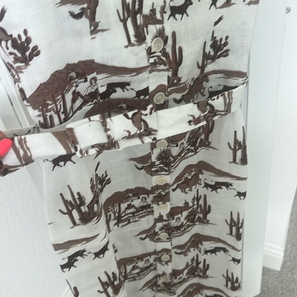 Reformation Anina Linen Dress in Sonora print size 0 - Picture 2 of 8